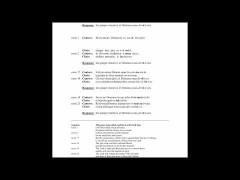 Benedicam Domino - Psalm 33 tone 1. Resp. Psalm for 30th Sun in OT yr C