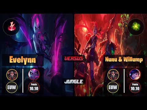 GrandMaster EVELYNN [Electrocute] (Jungle) VS  NUNU & WILLUMP - Grandmaster EUW Patch 10.10