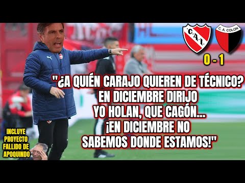 🟥 🟥 🟥 Lofish se queda sin merca, porro y whisky asumiendo el control total en Independiente  🟥 🟥 🟥