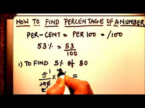 HOW TO FIND PERCENTAGE OF ANY NUMBER