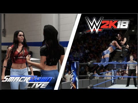 Peyton Royce attacks Nikki Bella backstage / Brie Bella vs Billie Kay /WWE2K18 PS4