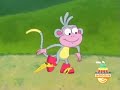 Dora And Boots Use Sticky Tape To Go Over The Slippery Rock