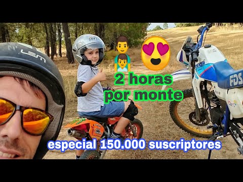 👨‍👦🏍️SOY FELIZ!! MINICROSS y DERBI FDS😍2h por Monte a por PAN Padre e Hijo (7 años)