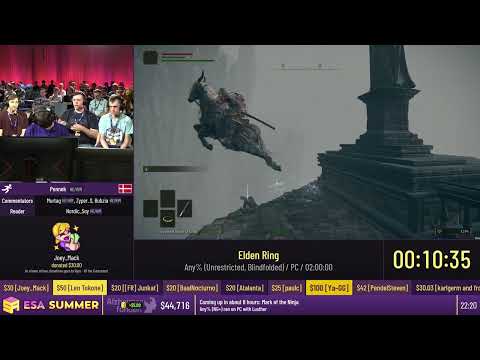 Elden Ring [Any% (Unrestricted, Blindfolded)] by Pennek - #ESASummer23