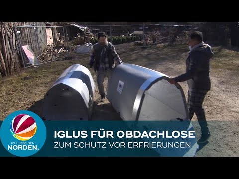 Igluzelte sollen Hamburgs Obdachlose vor Kälte und Erfrierung schützen