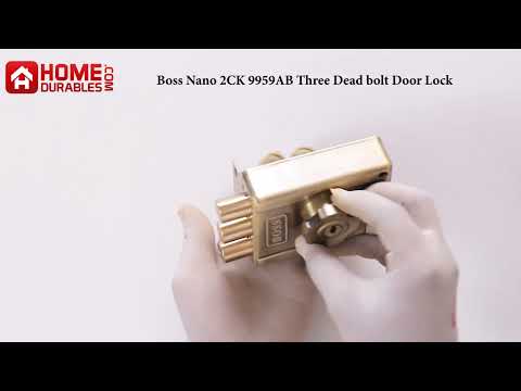 Boss Nano 9959AB 2CK Door Lock Unboxing Video by HomeDurables.com - with 3 Dead Bolts