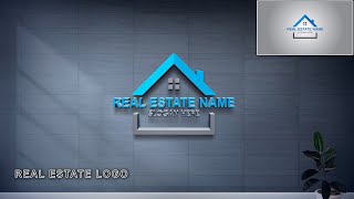 real estate logo | real estate logo for fiverr gig | logo design tutorial