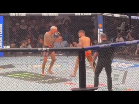 Ilia Topuria KO vs Charles Oliveira at UFC 317 (Crowd View)