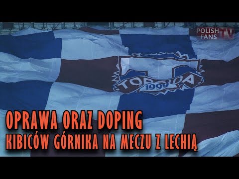 Oprawa oraz doping kibiców Górnika Zabrze podczas meczu z Lechią Gdańsk (08.12.2017 r.)