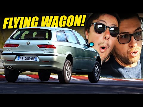 ON THE LIMIT in Alfa Romeo 156 V6 Sportwagon! // Nürburgring