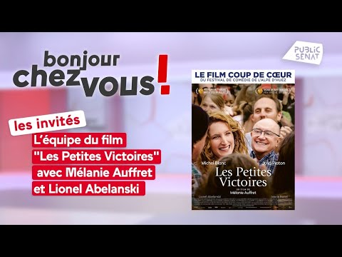 Guests from the film "Les Petites Victoires" with Mélanie Auffret and Lionel Abelanski