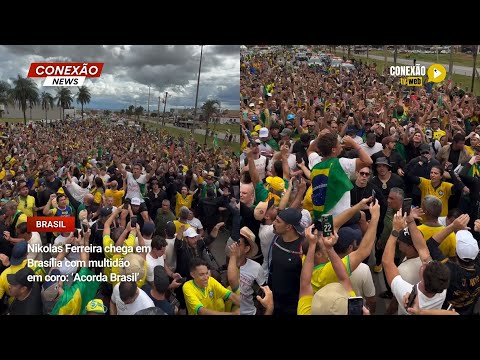 Vídeo: Nikolas Ferreira chega em Brasília com multidão em coro: ‘Acorda Brasil’.