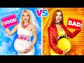 GOOD Pregnant vs BAD Pregnant! Awkward Pregnancy Situations with a Good & Evil Girls by RATATA BOOM