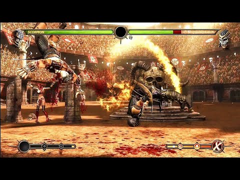 SCORPION VS SHAO KAHN ENDING MORTAL KOMBAT KOMPLETE EDITION GAMEPLAY