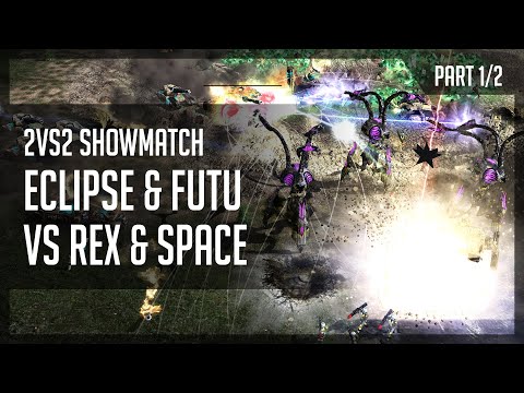 [C&C3: Kane's Wrath] Bo11 2vs2 Showmatch - Eclipse & Futurama Vs. Rex & Space (Part 1/2)