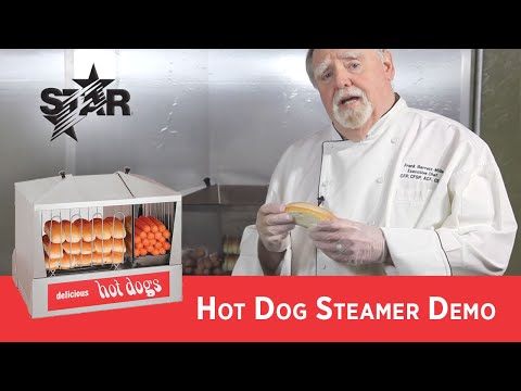 Star 35SSA (Quick-Ship) Hot Dog Steamer with Juice Tray, 170 Hot Dogs & 18 Buns, Glass Doors 2 image