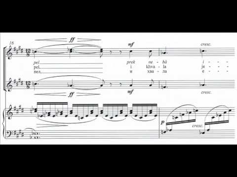 Rahmaninov : ANGEL (Ангел) - SA div. s klavirsko spremljavo