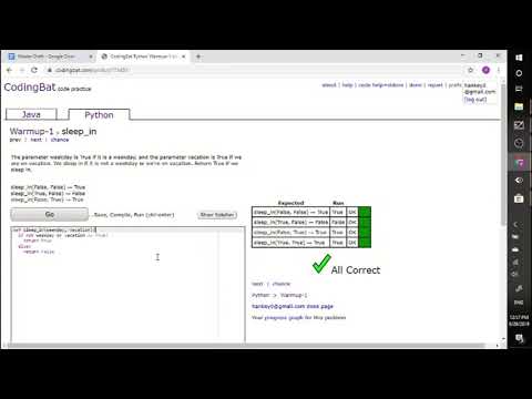 Codingbat Warmup 1 Sleep_in Python
