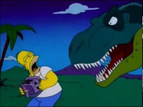 Homer Simpson kills the Dinosaurs