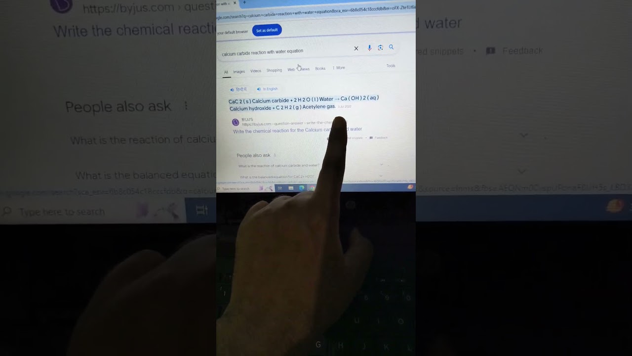 calcium carbide with water #explore #experiment #physiscwallah #instagram #shortsvideo