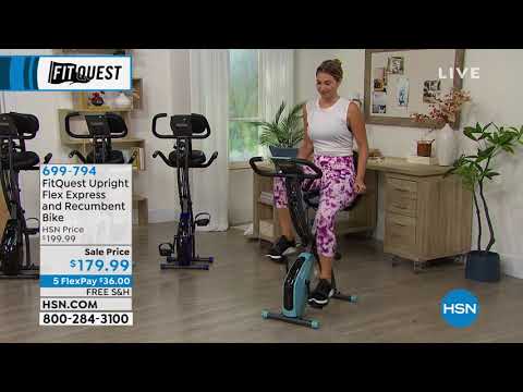 FitQuest Upright Flex Express and Recumbent Bike with Re...