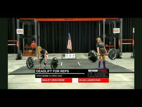 Olga Liashchuk - Deadlift for reps at The Shaw Classic 2022
