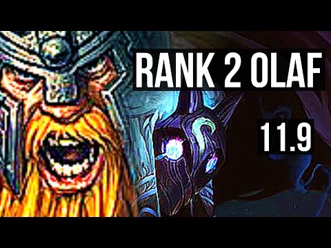 OLAF vs KINDRED (JUNGLE) (DEFEAT) | Rank 2 Olaf, Godlike, 12/4/8, Rank 17 | KR Challenger | v11.9