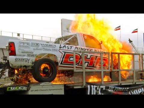 MASSIVE FIRE - Runaway Diesel on the Dyno!