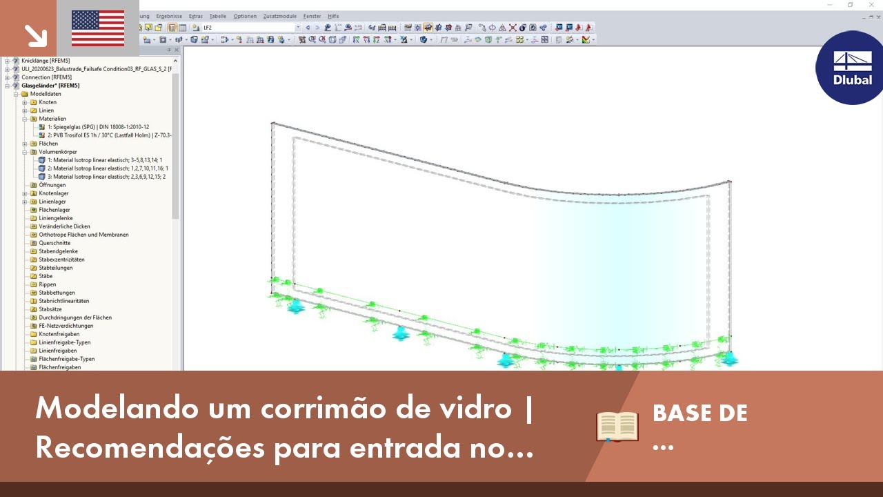 Modelação de um corrimão de vidro | Dicas para a introdução de dados no RFEM