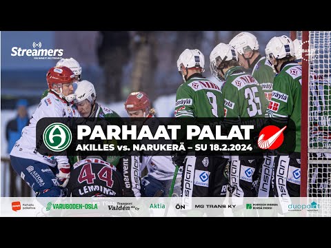 Bandyliiga 18.2.2024 kooste: Akilles - Narukerä