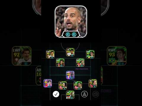 Pep Guardiola Best Possession Game Formation in Efootball 2026 #efootball  #pes #pesmobile #viral