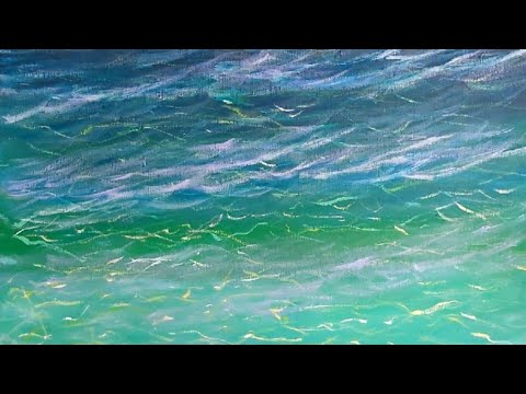 How to paint tropical water/tropikal deniz nasıl yapılır/acrylic painting for beginners/tutorial