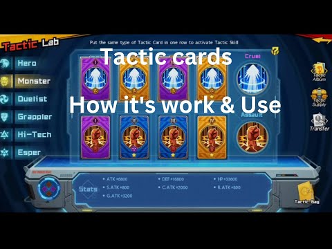 Tactic cards how it's work & use opmthestrongest
