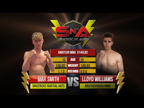 Shock N Awe 33 - Max Smith vs Lloyd Williams Amateur Featherweight MMA 145lbs