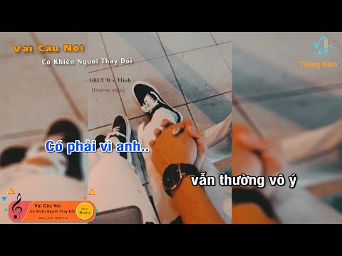 [Karaoke] Vài Câu Nói Có Khiến Người Thay Đổi - GREY D (Guitar Solo Beat), Muối Music | Tháng Năm