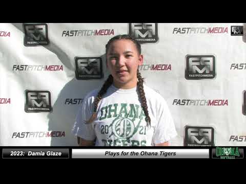 2023 Damia Riddell Glaze Athletic Catcher and Outfielder Softball Skills Video - Ohana Tigers