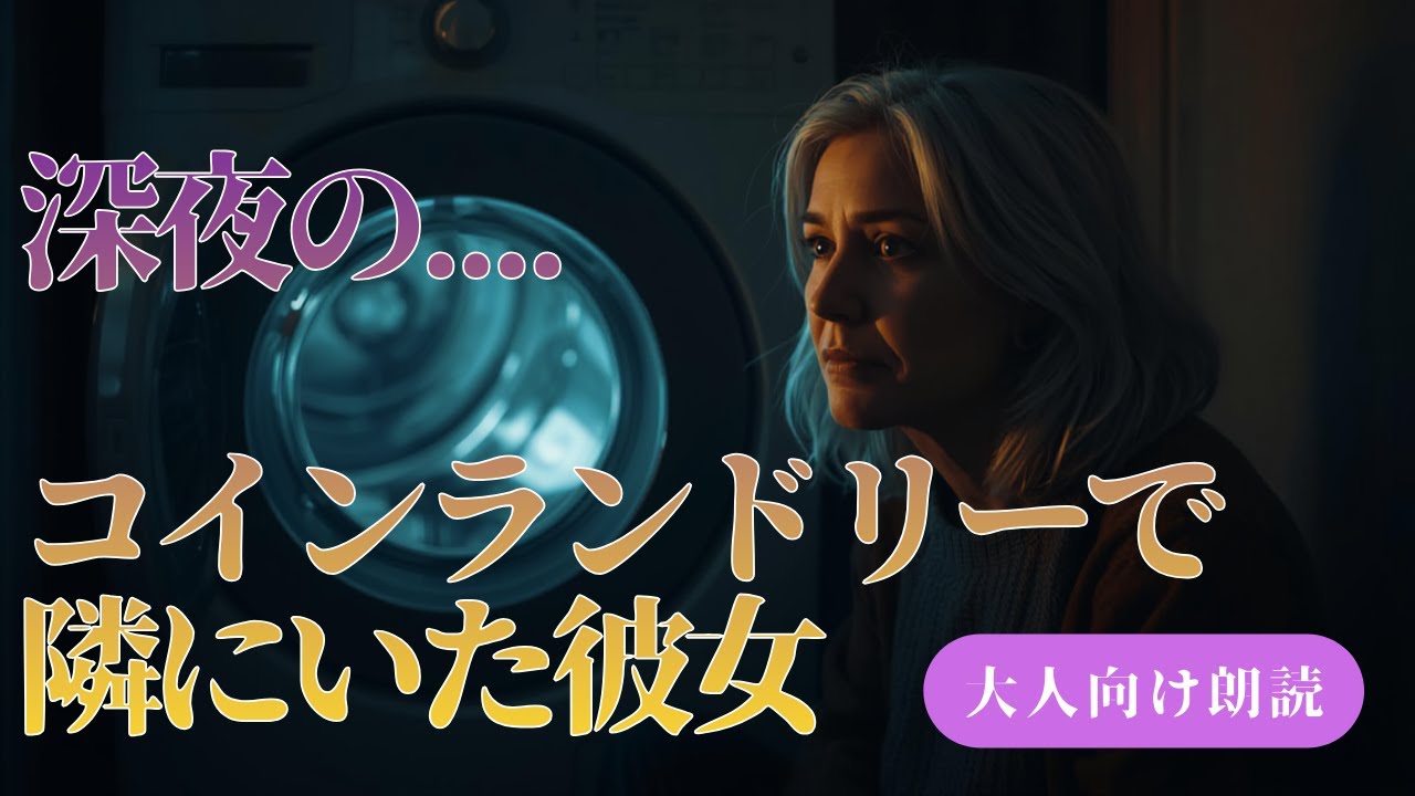 【大人の朗読💜】洗濯機の音だけが続く夜、隣にいた女性