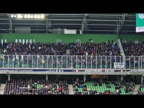 SC Heerenveen supporters in Euroborg vs Groningen in derby 19.03.2023