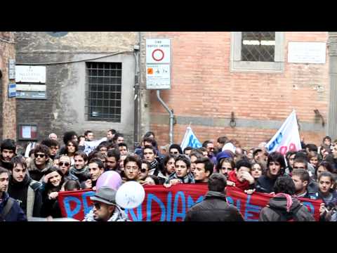 manifestazione corteo siena contro ddl gelmini 29\11\10
