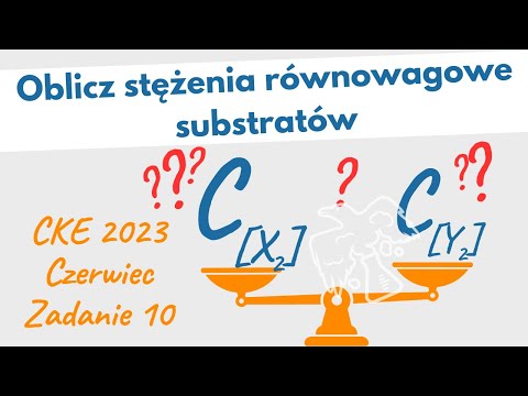 Oblicz stężenie równowagowe substratów - Chemia CKE 2023 Czerwiec - Zadanie 10 - Formuła 2015