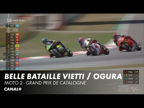 Bataille Vietti/Ogura - Grand Prix de Catalogne - Moto 2
