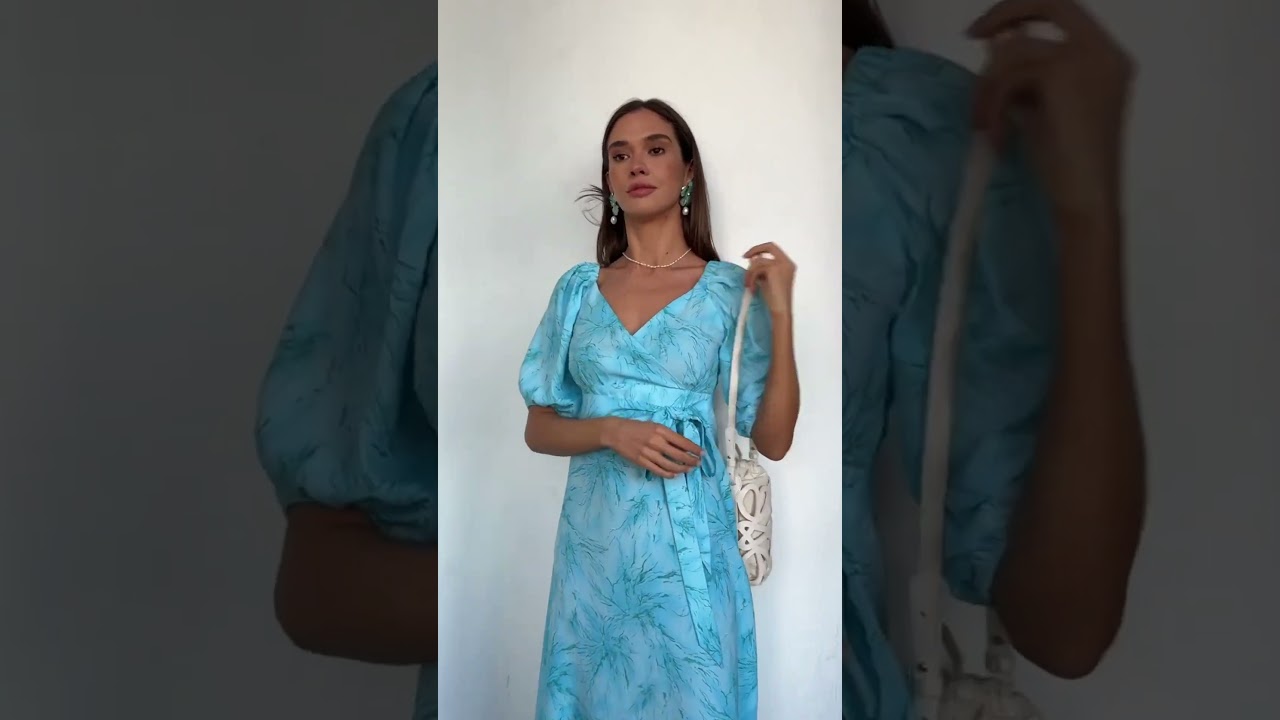 Knit Dress Light-blue