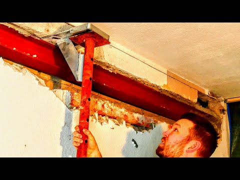 WANDDURCHBRUCH KOMPLETT:STAHLTRÄGER STURZ EINBAUEN,TRAGENDE MAUER ENTFERNEN,ZIMMER ESTRICH VERBINDEN