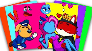 [PaperDIY] LABRADOR’s Heart Shattered as ANTEL Walks Away with LITTLE FOX 💔 | Sticker Book DIY