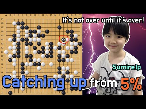 [Pro game review] 10 years old pro Sumire can beat Korean 9p pro? catching up from 5%!ㅣGoproYeonwoo
