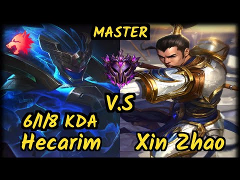 MRDS TynX (HECARIM) vs XIN ZHAO - 6/1/8 KDA JUNGLE GAMEPLAY - EUW Ranked MASTER