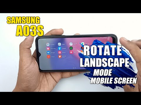 How To Rotate Landscape Mode On Mobile Screen - Samsung Galaxy A03s