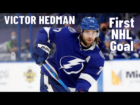 Victor Hedman #77 (Tampa Bay Lightning) first NHL goal Dec 5, 2009 (Classic NHL)