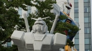 preview picture of video '台場で過ごす夏休み　Summer vacation in Daiba coast including image of Gundam sculpture of marble'