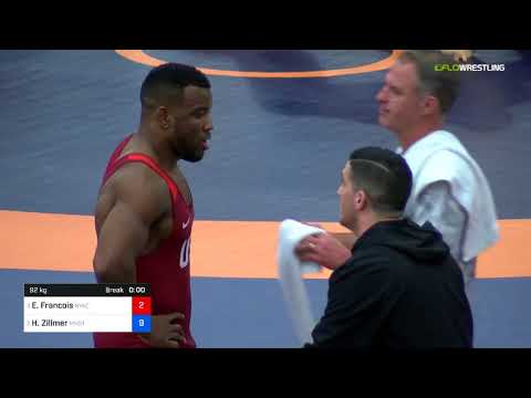 2018 Marine Corps US Open/Senior Men's Freestyle 92 Semis - Enock Francois (NYAC) Vs. Hayden Zillm